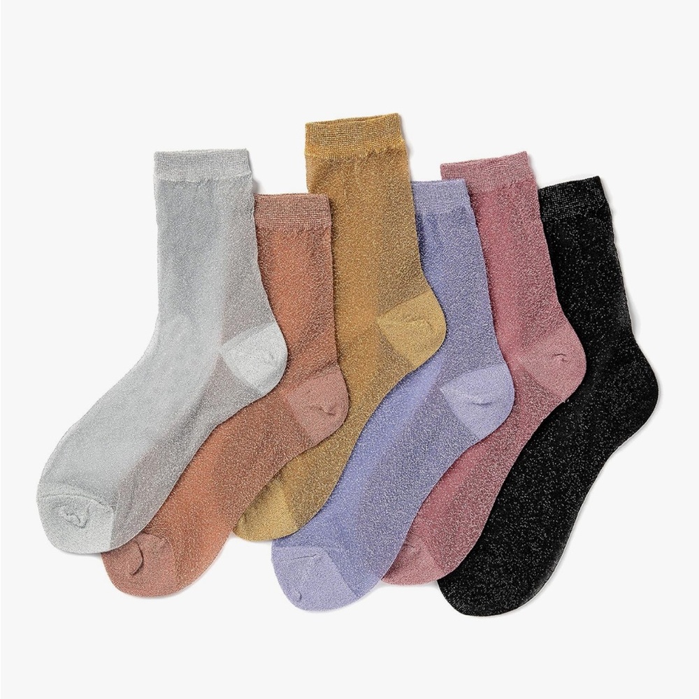Assorted Color Shiny Socks Set